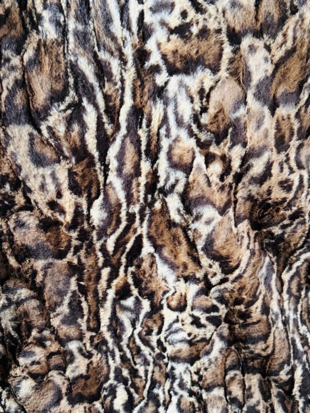 Beautiful Brown Faux Fur Fabric Very Soft  37”x32” New